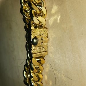Ed hardy mens gold bracelet
